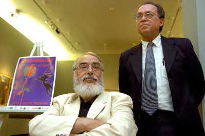 Ramiro Cristobal con el director ejecutivo del festival, José Artemio Torres